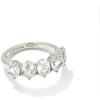 Kendra Scott Cailin 14k Crystal Band Ring, Fashion Jewelry For Women(RHODIUM METAL – WHITE CUBIC ZIRCONIA)