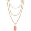 Kendra Scott Elisa Triple Adjustable Length Strand Necklace for Women, Fashion Jewelry(GOLD – CORAL ILLUSION)
