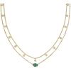 Kendra Scott Emilie Crystal Multi Strand Necklace, Fashion Jewelry for Women(GOLD – EMERALD DRUSY)