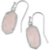 Kendra Scott Lee Drop Earrings for Women(RHODIUM – ROSE QUARTZ)