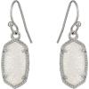 Kendra Scott Lee Drop Earrings for Women(Rhodium/Iridescent Drusy)