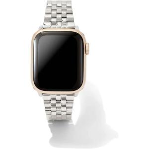 Kendra Scott Alex 5 Link Watch Bands, Compatible with Apple Watch® Series 1-8 and 20mm Samsung Galaxy Watch®(Silver Stainless Steel)