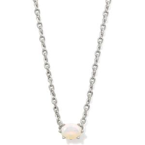 Kendra Scott Cailin Pendant Necklace, Fashion Jewelry for Women(RHODIUM – WHITE IRIDESCENT CRYSTAL)