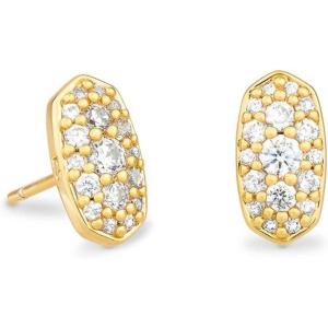 Kendra Scott Grayson Crystal Stud Earrings, Fashion Jewelry for Women(GOLD – WHITE CUBIC ZIRCONIA)