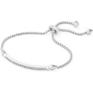 Kendra Scott OTT Adjustable Link Chain Bracelet for Women(RHODIUM – RHODIUM METAL)