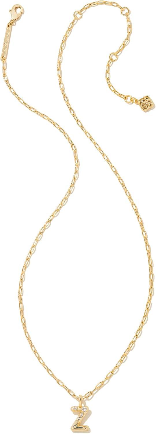 image:imageKendra Scott Crystal Letter Short Pendant Necklace Fashion Jewelry for WomenLetter Z GOLDPLATED