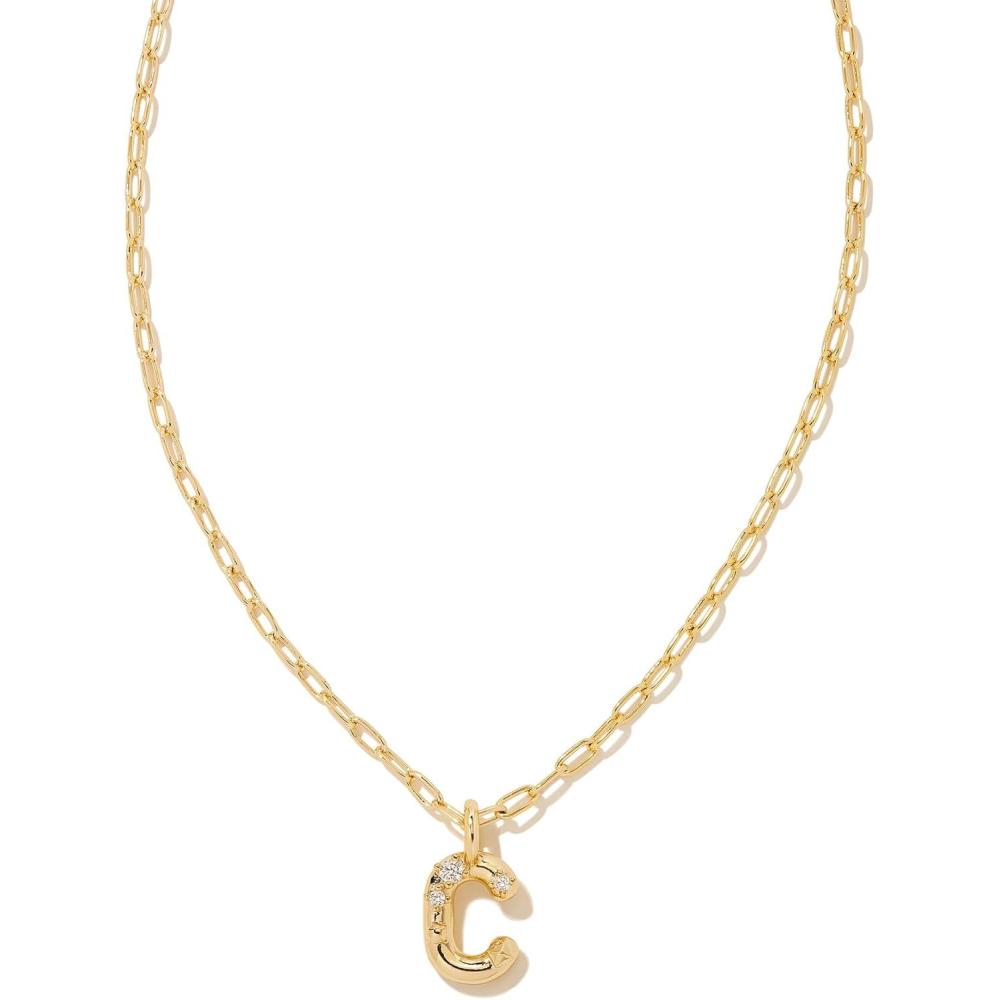 image:imageKendra Scott Crystal Letter Short Pendant Necklace Fashion Jewelry for WomenLetter C GOLDPLATED