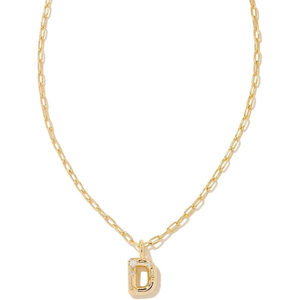 image:imageKendra Scott Crystal Letter Short Pendant Necklace Fashion Jewelry for WomenLetter D GOLDPLATED