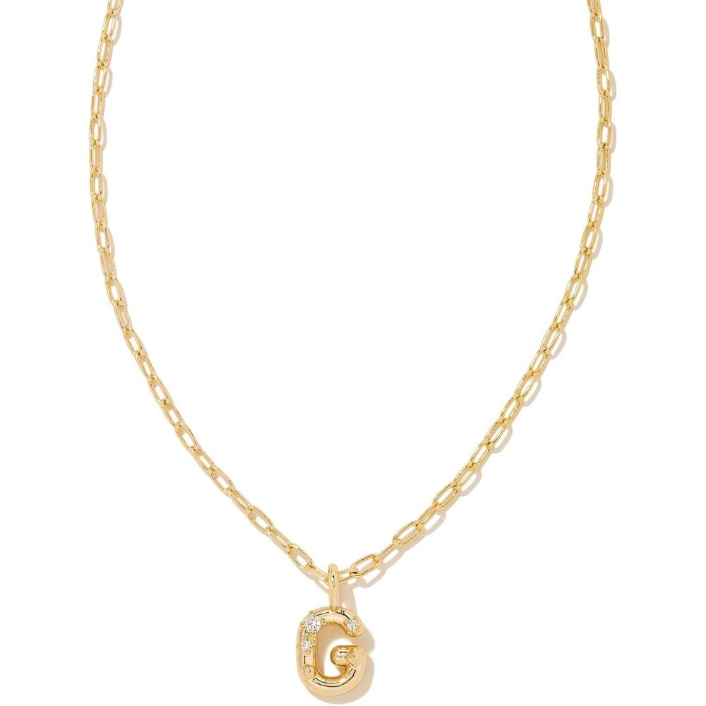 image:imageKendra Scott Crystal Letter Short Pendant Necklace Fashion Jewelry for WomenLetter G GOLDPLATED
