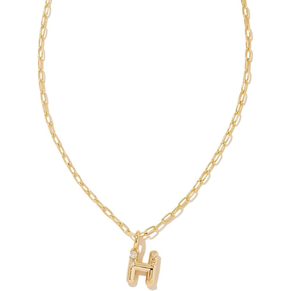image:imageKendra Scott Crystal Letter Short Pendant Necklace Fashion Jewelry for WomenLetter H GOLDPLATED