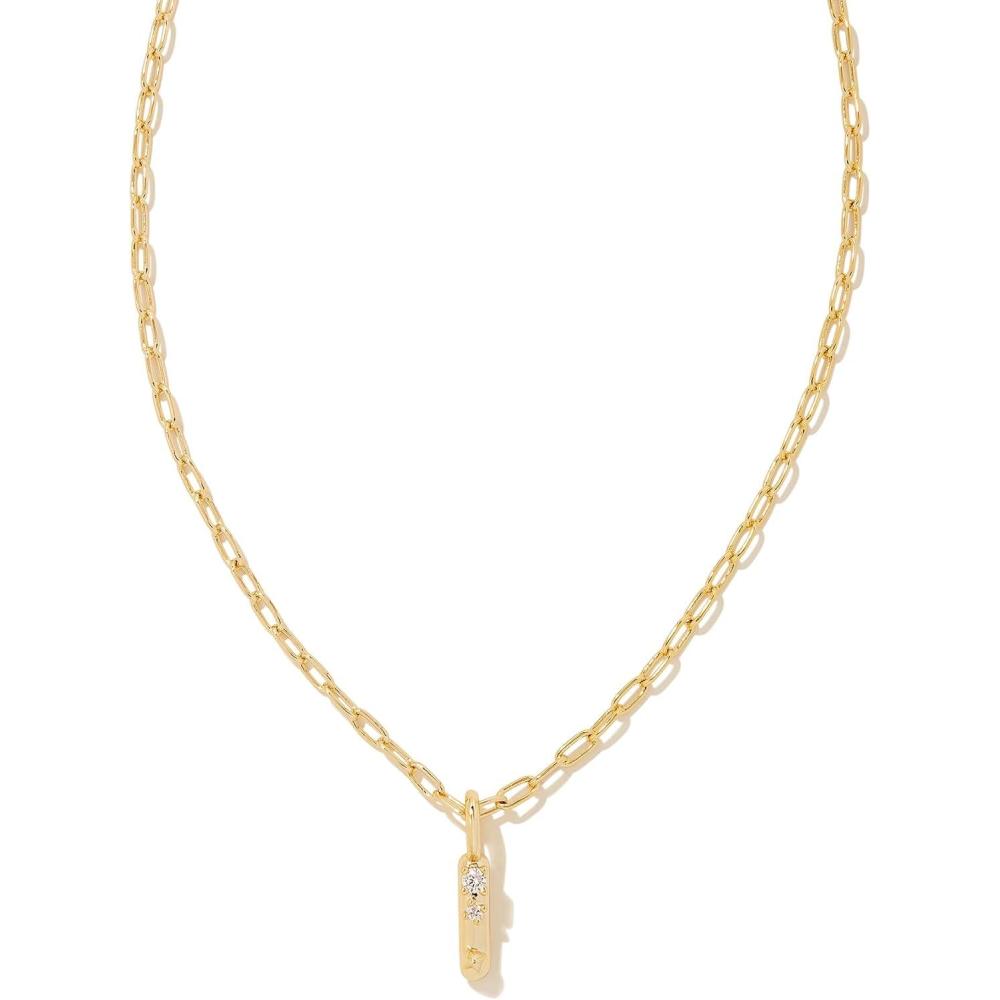 image:imageKendra Scott Crystal Letter Short Pendant Necklace Fashion Jewelry for WomenLetter I GOLDPLATED