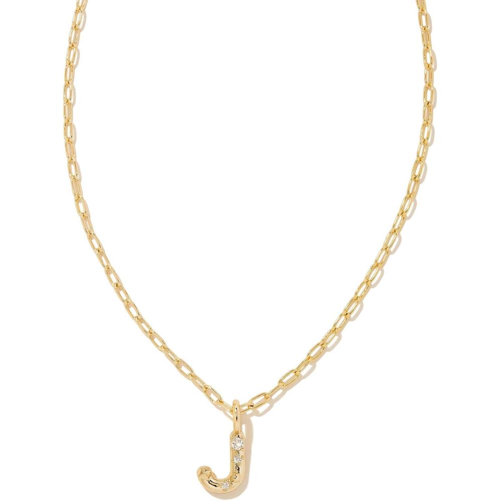 image:imageKendra Scott Crystal Letter Short Pendant Necklace Fashion Jewelry for WomenLetter J GOLDPLATED