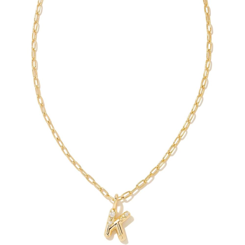 image:imageKendra Scott Crystal Letter Short Pendant Necklace Fashion Jewelry for WomenLetter K GOLDPLATED