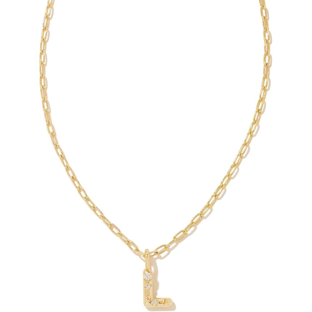 image:imageKendra Scott Crystal Letter Short Pendant Necklace Fashion Jewelry for WomenLetter L GOLDPLATED