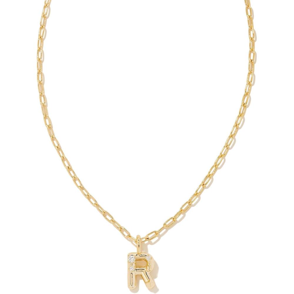 image:imageKendra Scott Crystal Letter Short Pendant Necklace Fashion Jewelry for WomenLetter R GOLDPLATED