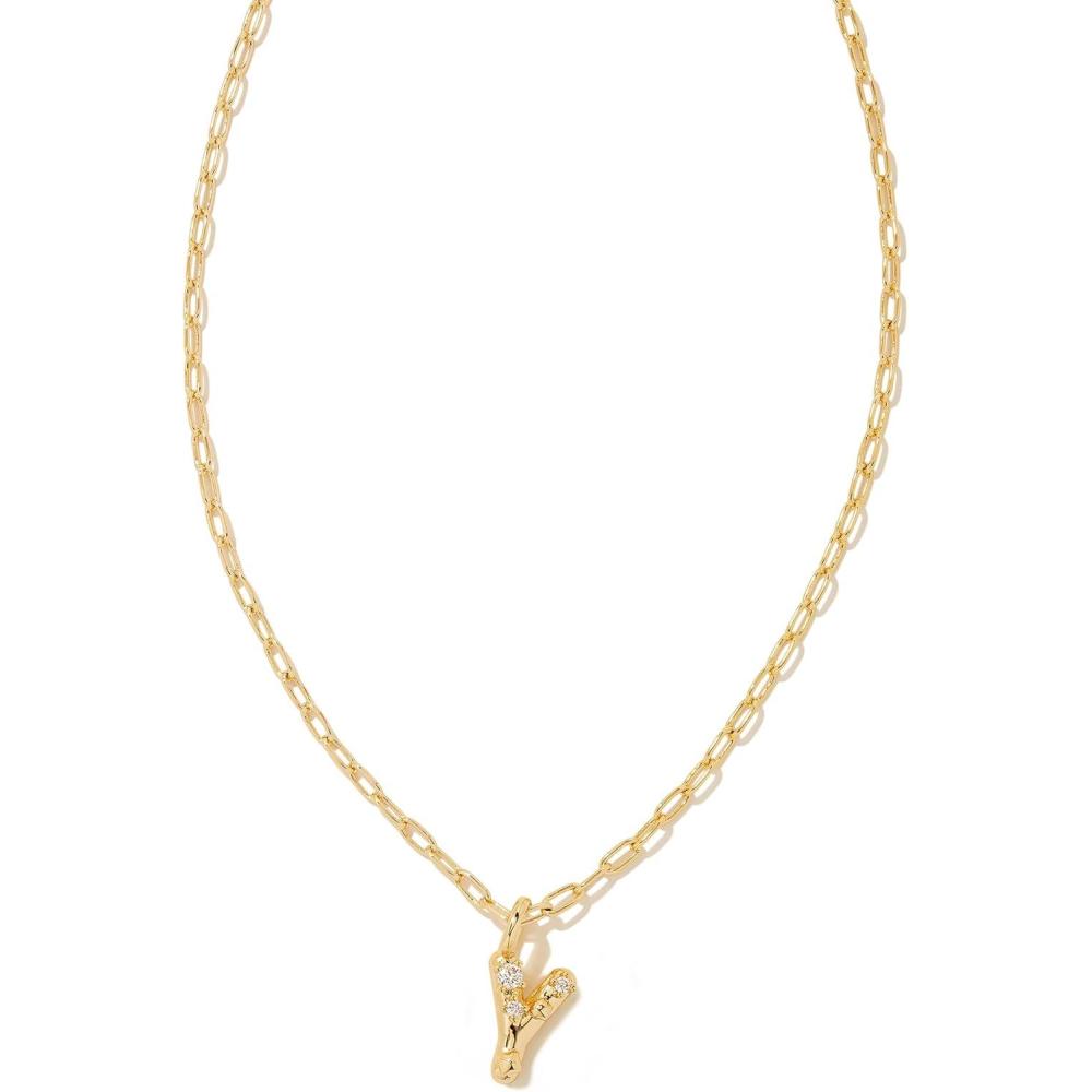 image:imageKendra Scott Crystal Letter Short Pendant Necklace Fashion Jewelry for WomenLetter Y GOLDPLATED