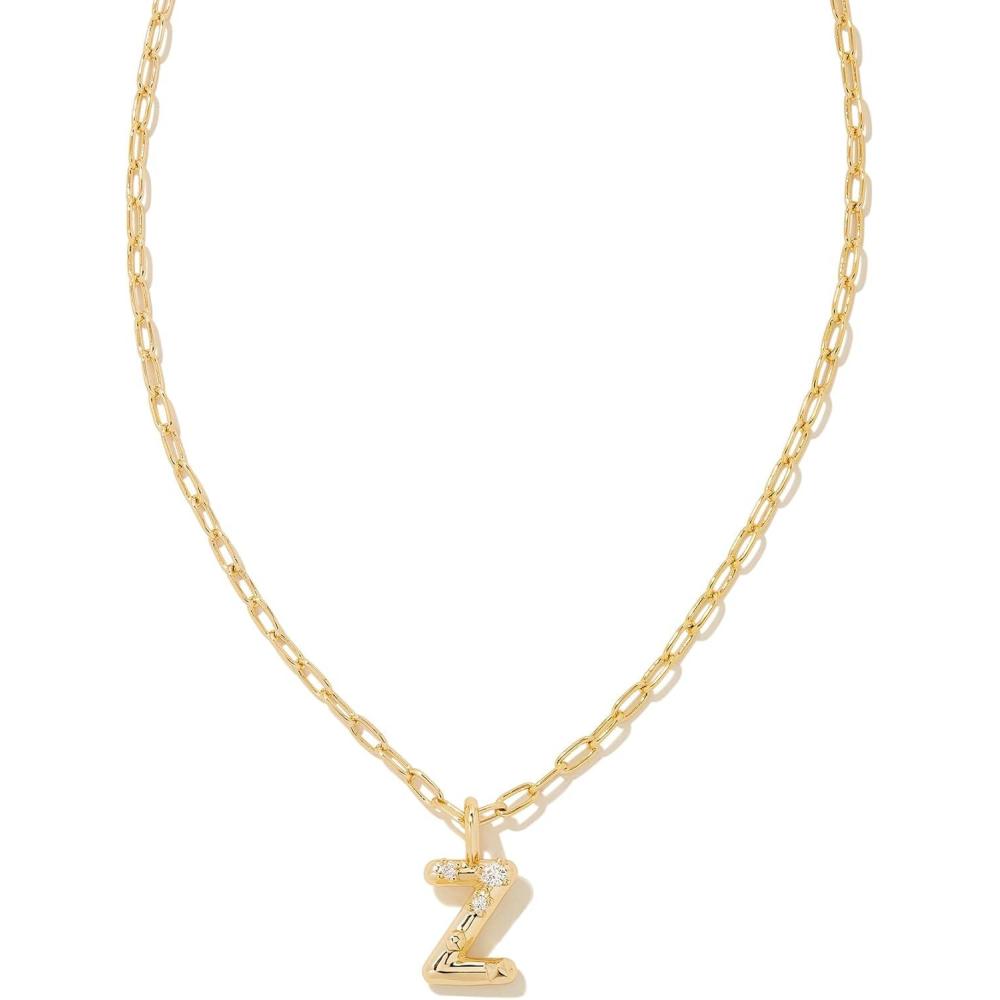 image:imageKendra Scott Crystal Letter Short Pendant Necklace Fashion Jewelry for WomenLetter Z GOLDPLATED