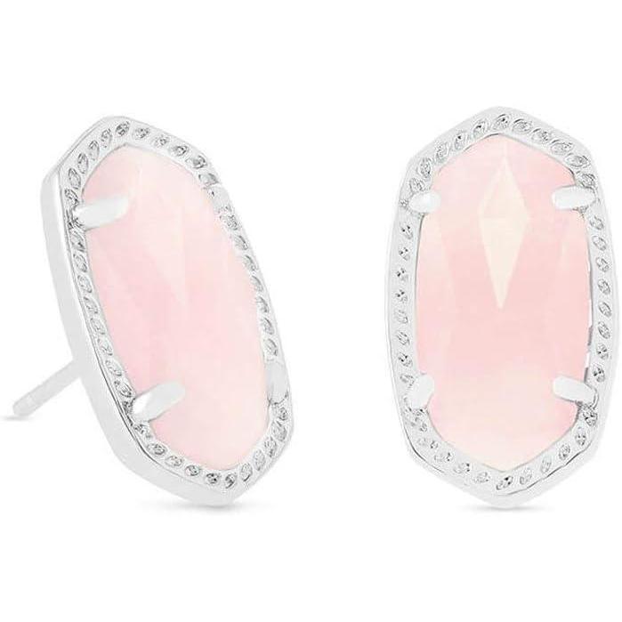image:imageKendra Scott Ellie Stud Earrings for Women Fashion JewelryRHODIUM ROSE QUARTZ