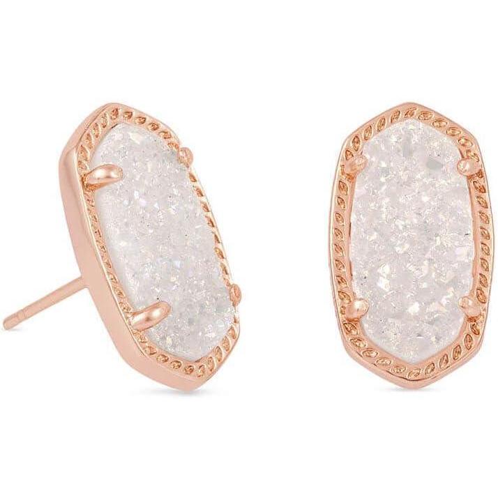 image:imageKendra Scott Ellie Stud Earrings for Women Fashion JewelryROSE GOLD IRIDESCENT DRUSY