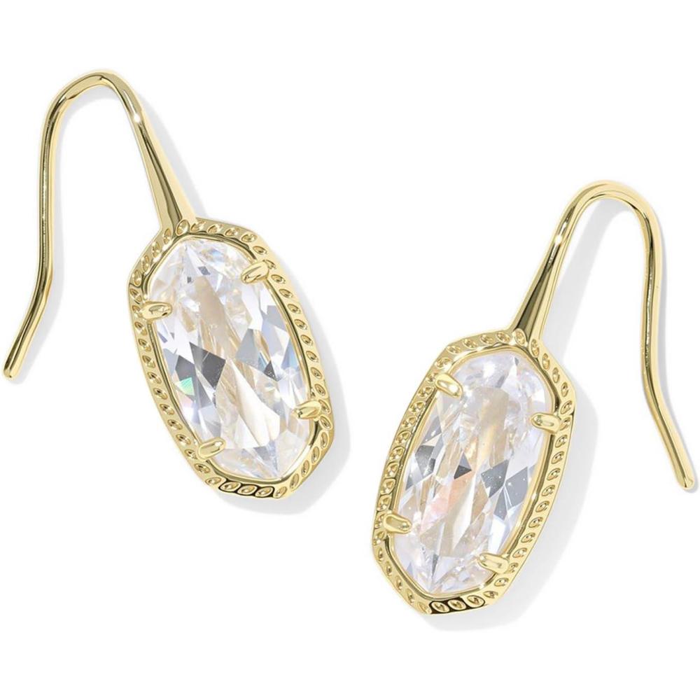 image:imageKendra Scott Lee Luxe Drop Earring Fashion Jewelry for WomenGOLDWHITE CUBIC ZIRCONIA