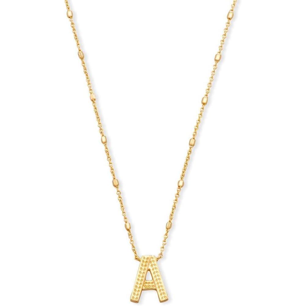 image:imageKendra Scott Letters AZ Pendant Necklace for Women Fashion Jewelry 14k GoldPlated BrassLetter A