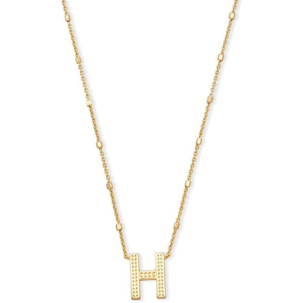 image:imageKendra Scott Letters AZ Pendant Necklace for Women Fashion Jewelry 14k GoldPlated BrassLetter H