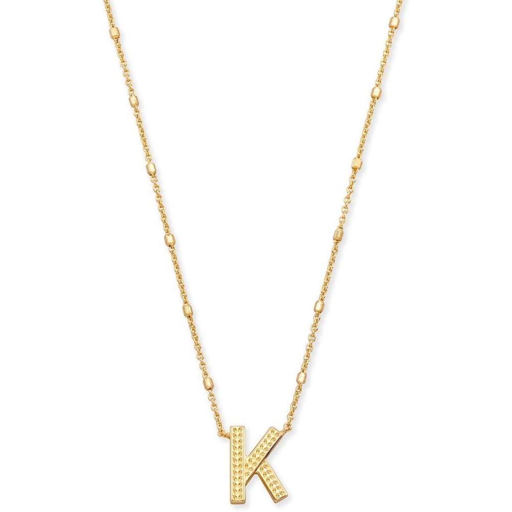 image:imageKendra Scott Letters AZ Pendant Necklace for Women Fashion Jewelry 14k GoldPlated BrassLetter K