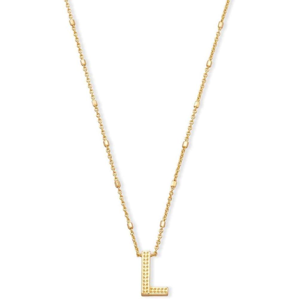 image:imageKendra Scott Letters AZ Pendant Necklace for Women Fashion Jewelry 14k GoldPlated BrassLetter L