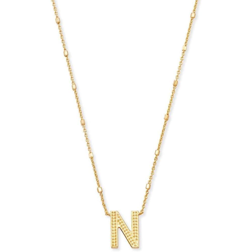 image:imageKendra Scott Letters AZ Pendant Necklace for Women Fashion Jewelry 14k GoldPlated BrassLetter N