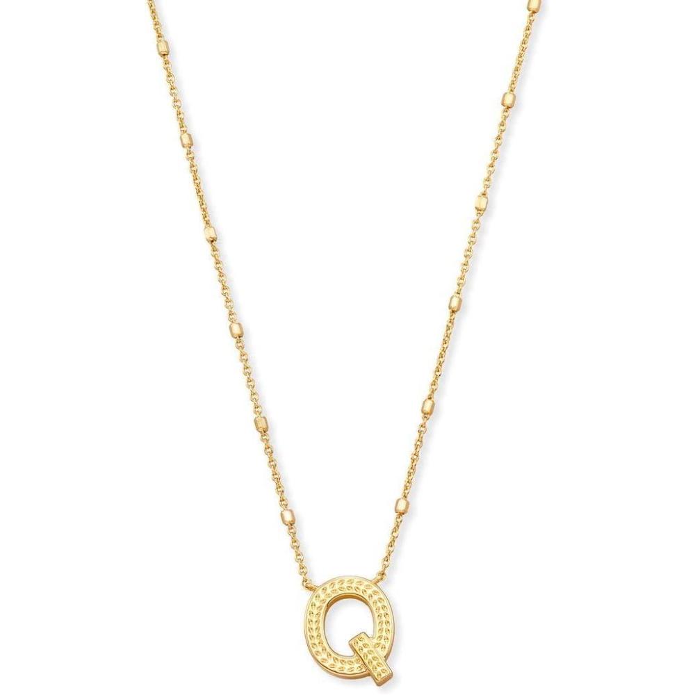 image:imageKendra Scott Letters AZ Pendant Necklace for Women Fashion Jewelry 14k GoldPlated BrassLetter Q