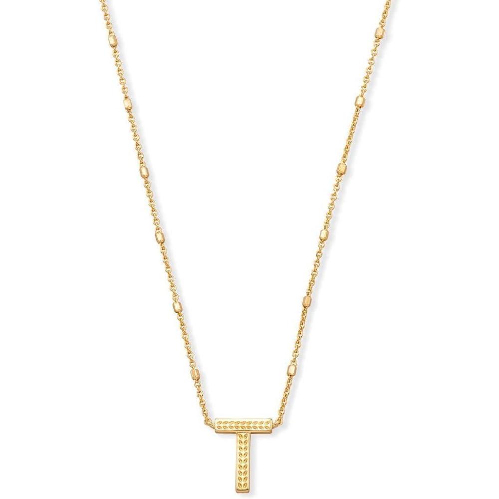 image:imageKendra Scott Letters AZ Pendant Necklace for Women Fashion Jewelry 14k GoldPlated BrassLetter T