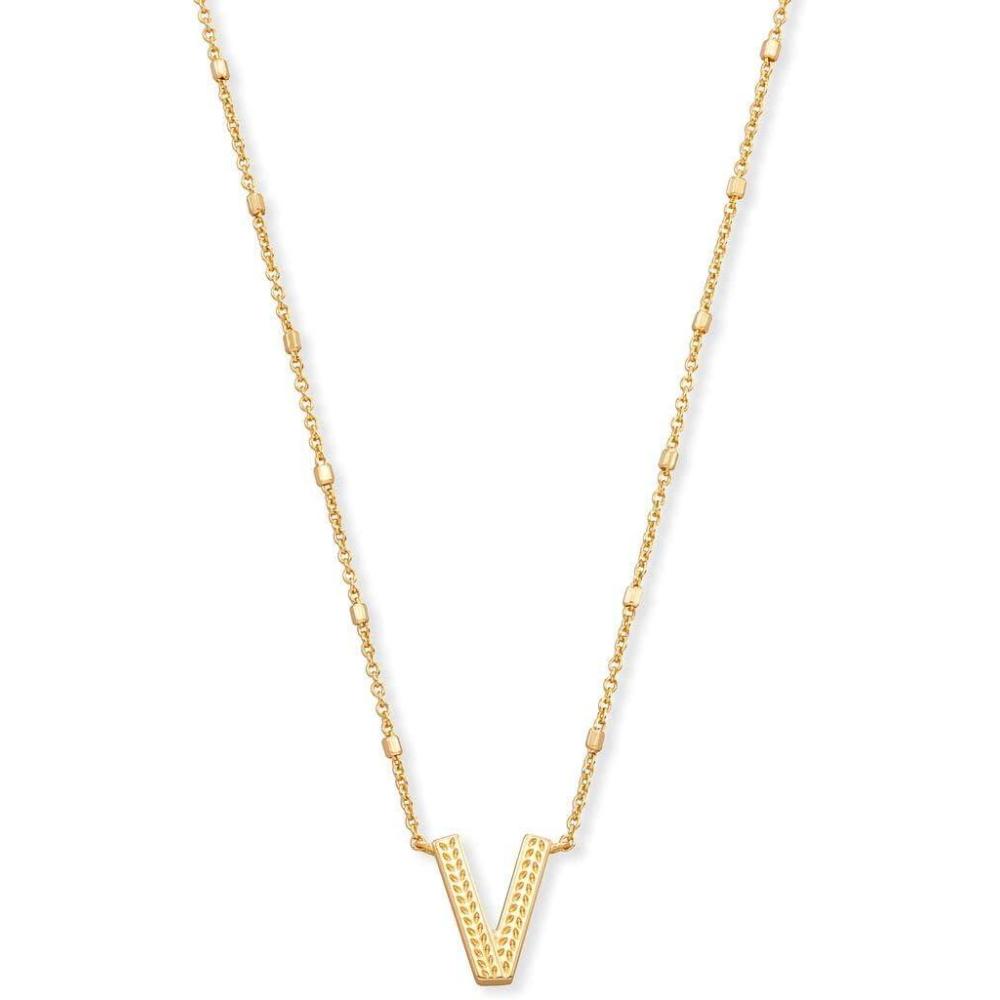 image:imageKendra Scott Letters AZ Pendant Necklace for Women Fashion Jewelry 14k GoldPlated BrassLetter V