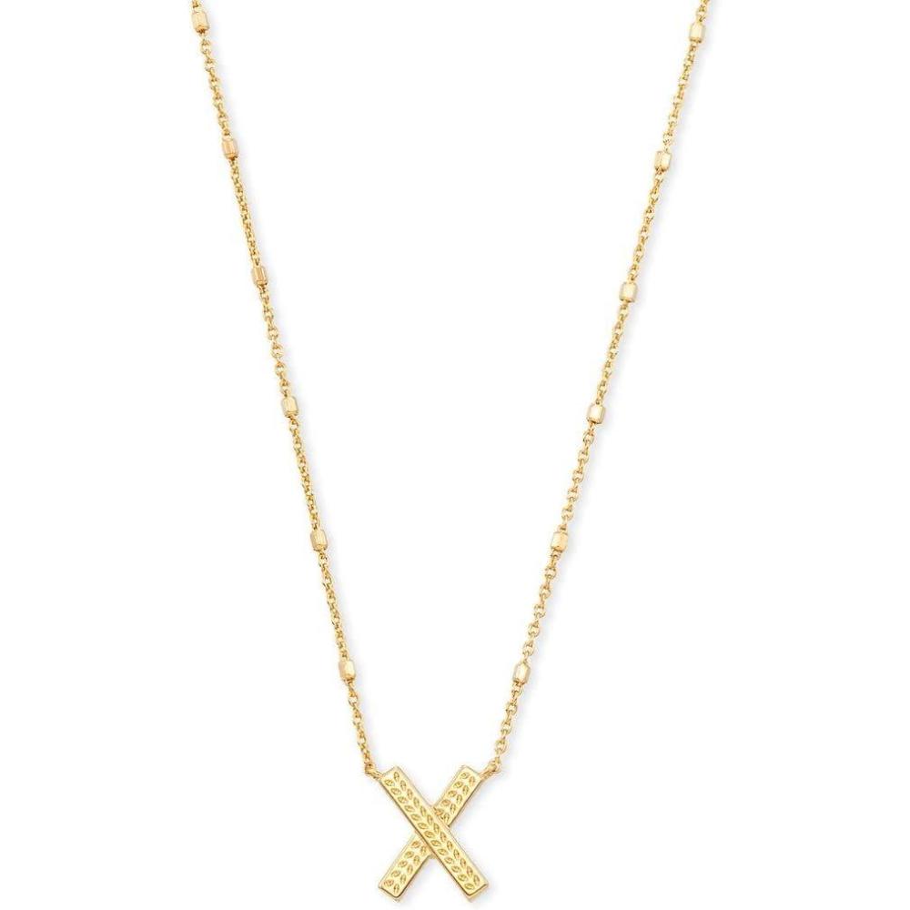 image:imageKendra Scott Letters AZ Pendant Necklace for Women Fashion Jewelry 14k GoldPlated BrassLetter X