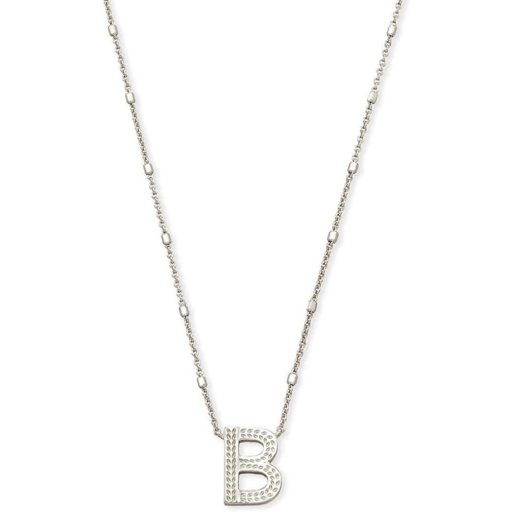image:imageKendra Scott Letters AZ Pendant Necklace for Women Fashion Jewelry RhodiumPlated BrassLetter B