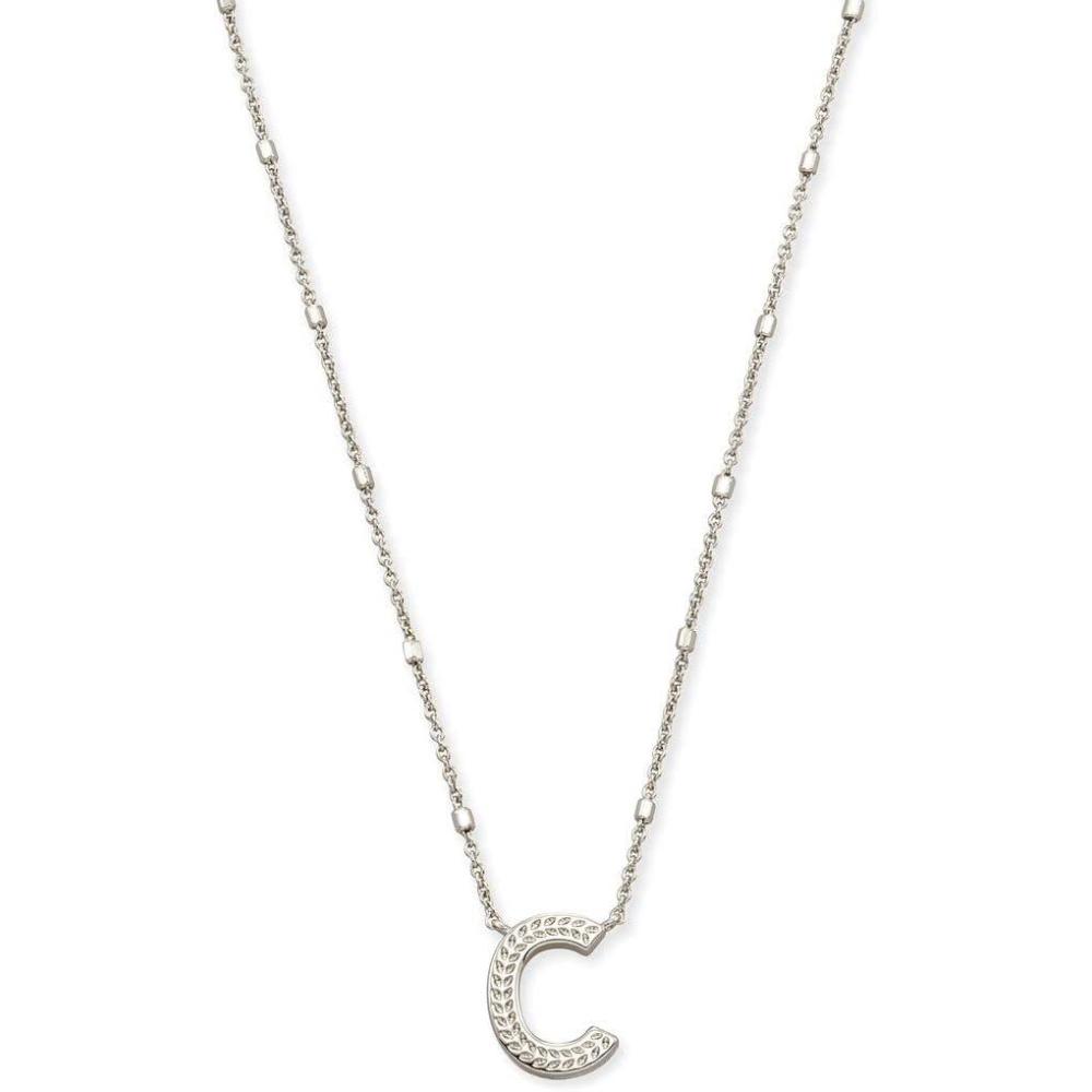 image:imageKendra Scott Letters AZ Pendant Necklace for Women Fashion Jewelry RhodiumPlated BrassLetter C