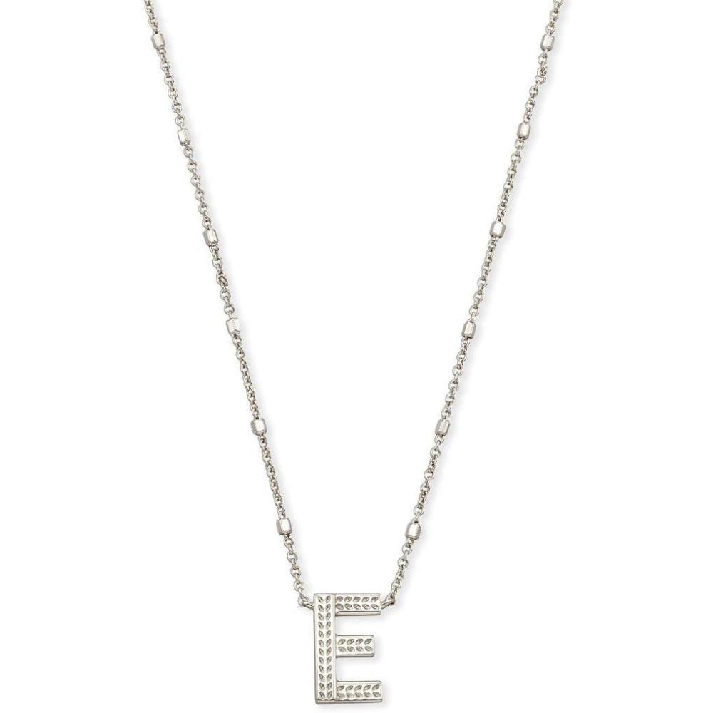 image:imageKendra Scott Letters AZ Pendant Necklace for Women Fashion Jewelry RhodiumPlated BrassLetter E
