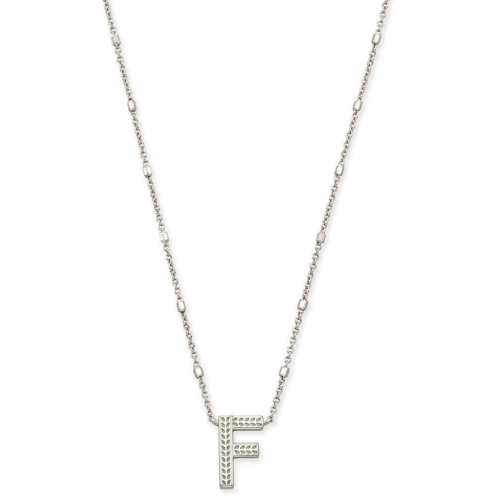 image:imageKendra Scott Letters AZ Pendant Necklace for Women Fashion Jewelry RhodiumPlated BrassLetter F