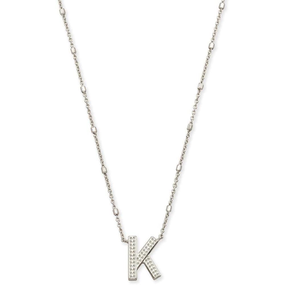 image:imageKendra Scott Letters AZ Pendant Necklace for Women Fashion Jewelry RhodiumPlated BrassLetter K