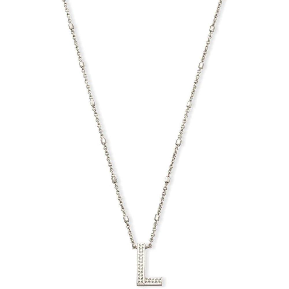 image:imageKendra Scott Letters AZ Pendant Necklace for Women Fashion Jewelry RhodiumPlated BrassLetter L