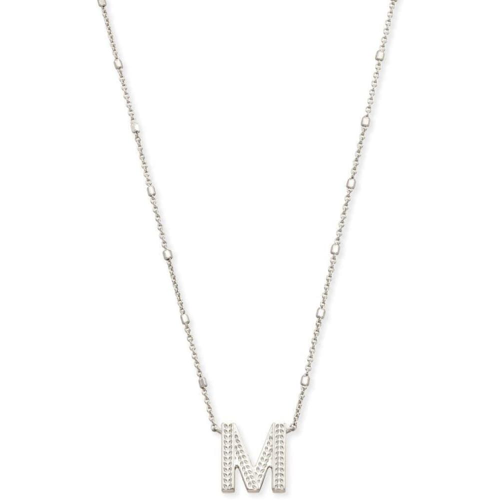 image:imageKendra Scott Letters AZ Pendant Necklace for Women Fashion Jewelry RhodiumPlated BrassLetter M