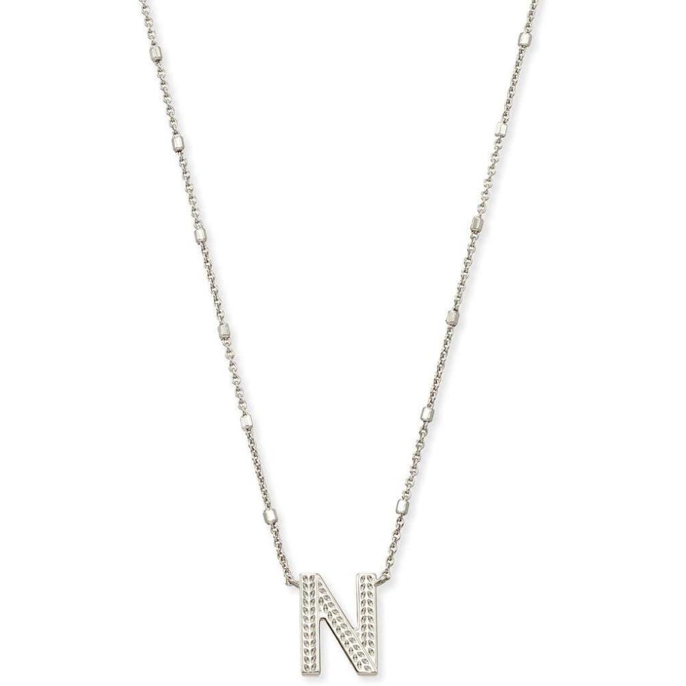 image:imageKendra Scott Letters AZ Pendant Necklace for Women Fashion Jewelry RhodiumPlated BrassLetter N