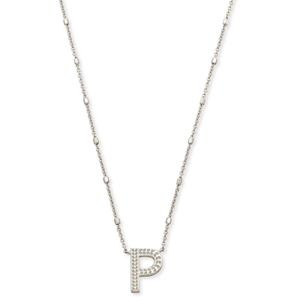 image:imageKendra Scott Letters AZ Pendant Necklace for Women Fashion Jewelry RhodiumPlated BrassLetter P