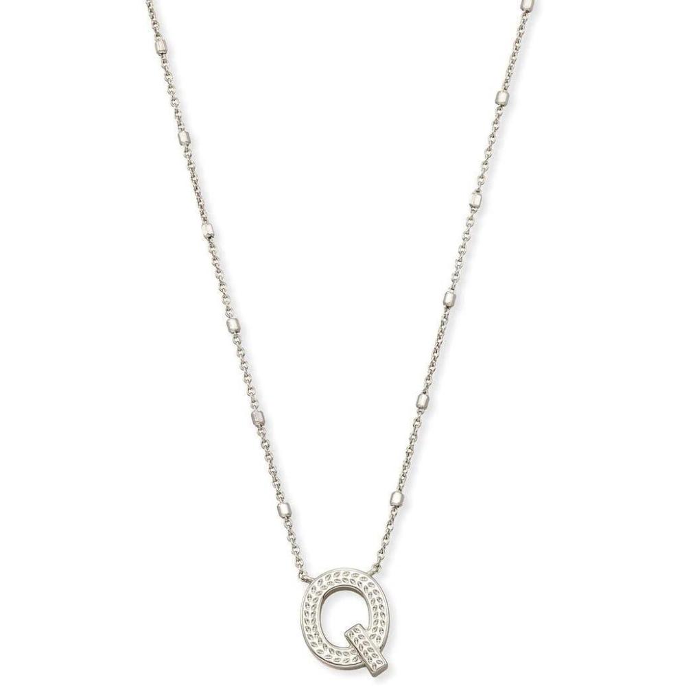 image:imageKendra Scott Letters AZ Pendant Necklace for Women Fashion Jewelry RhodiumPlated BrassLetter Q