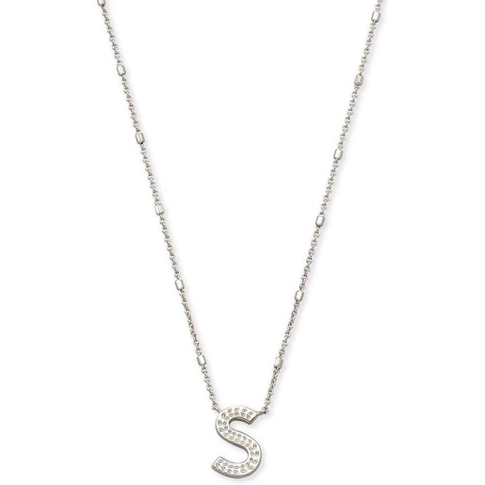 image:imageKendra Scott Letters AZ Pendant Necklace for Women Fashion Jewelry RhodiumPlated BrassLetter S