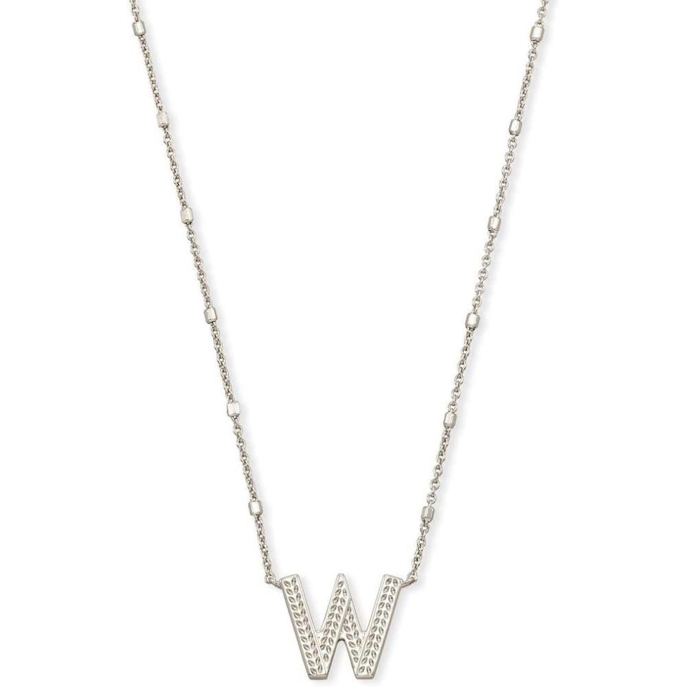 image:imageKendra Scott Letters AZ Pendant Necklace for Women Fashion Jewelry RhodiumPlated BrassLetter W
