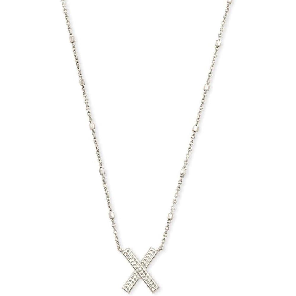 image:imageKendra Scott Letters AZ Pendant Necklace for Women Fashion Jewelry RhodiumPlated BrassLetter X