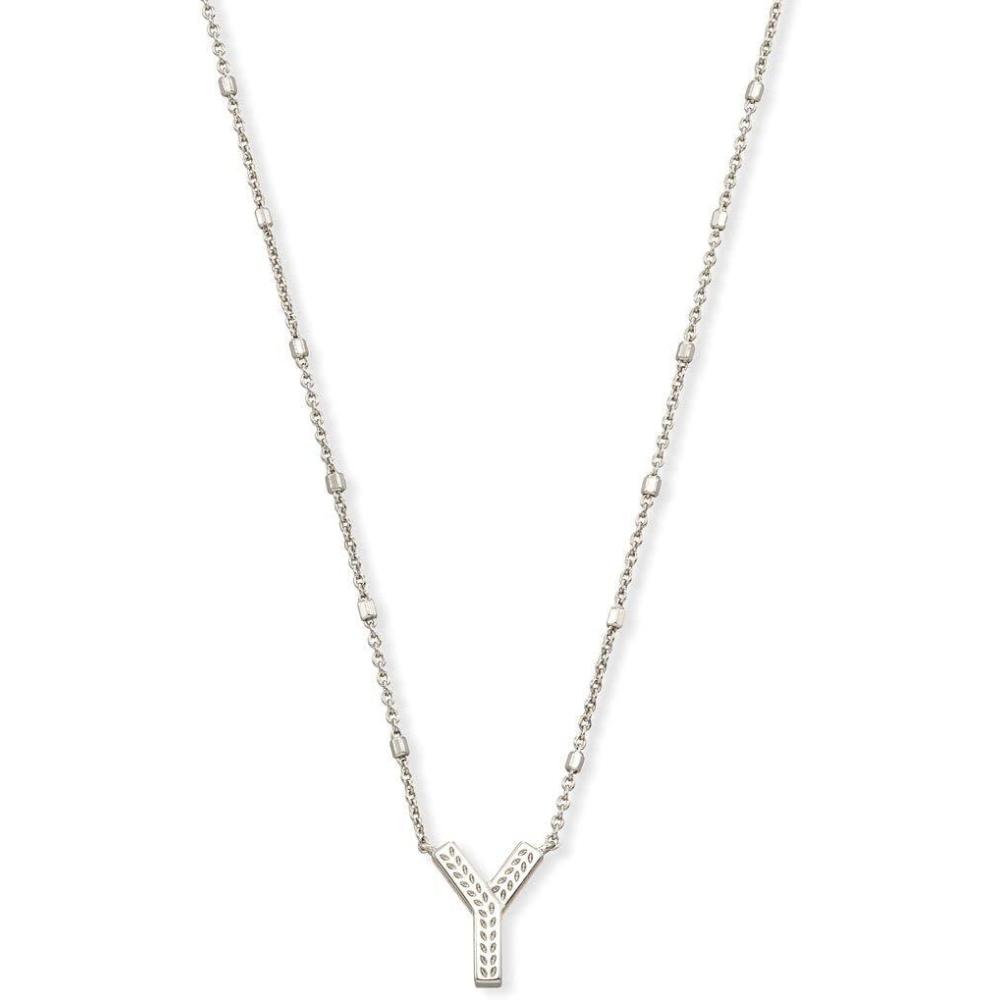 image:imageKendra Scott Letters AZ Pendant Necklace for Women Fashion Jewelry RhodiumPlated BrassLetter Y