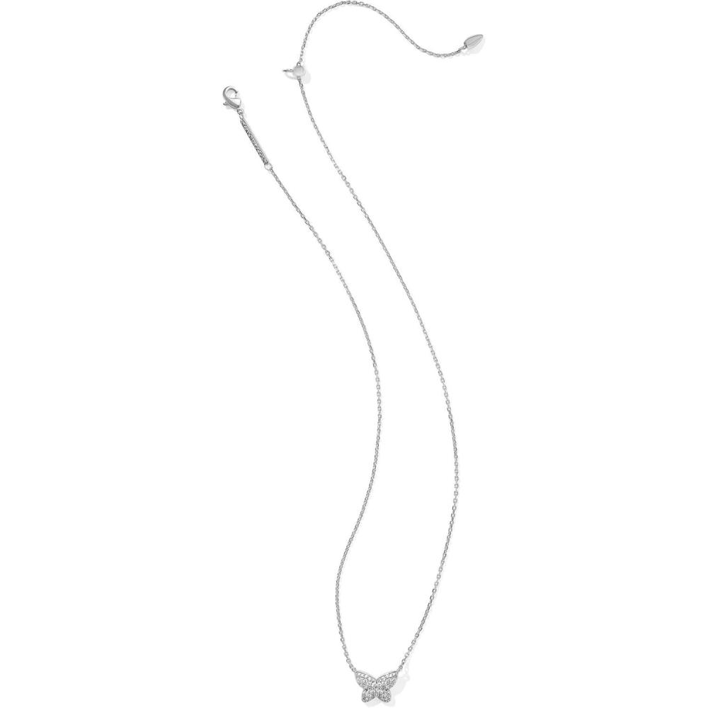 image:imageKendra Scott Lillia Crystal Pendant Necklace Fashion Jewelry for WomenRHODIUM  WHITE CRYSTAL