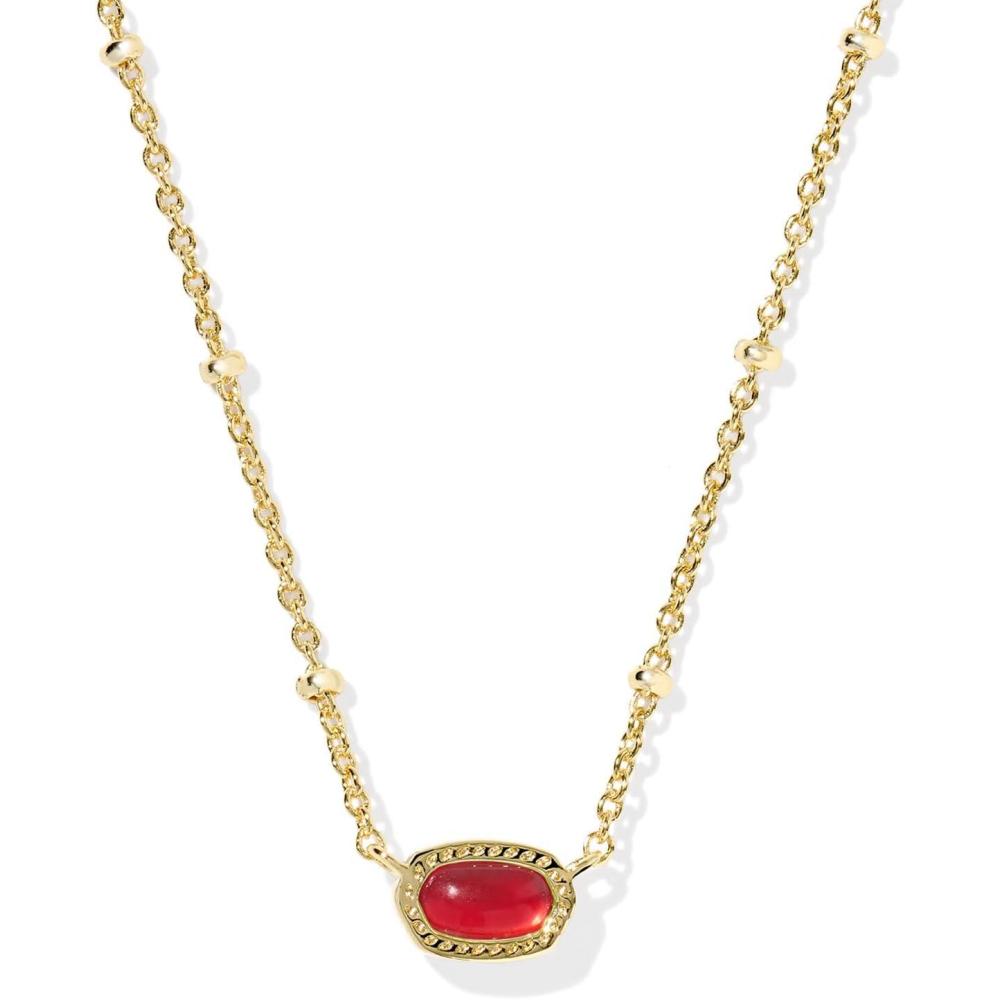 image:imageKendra Scott Mini Elisa 14k GoldPlated Satellite Short Pendant Necklace Fashion Jewelry for WomenGOLD  RED ILLUSION