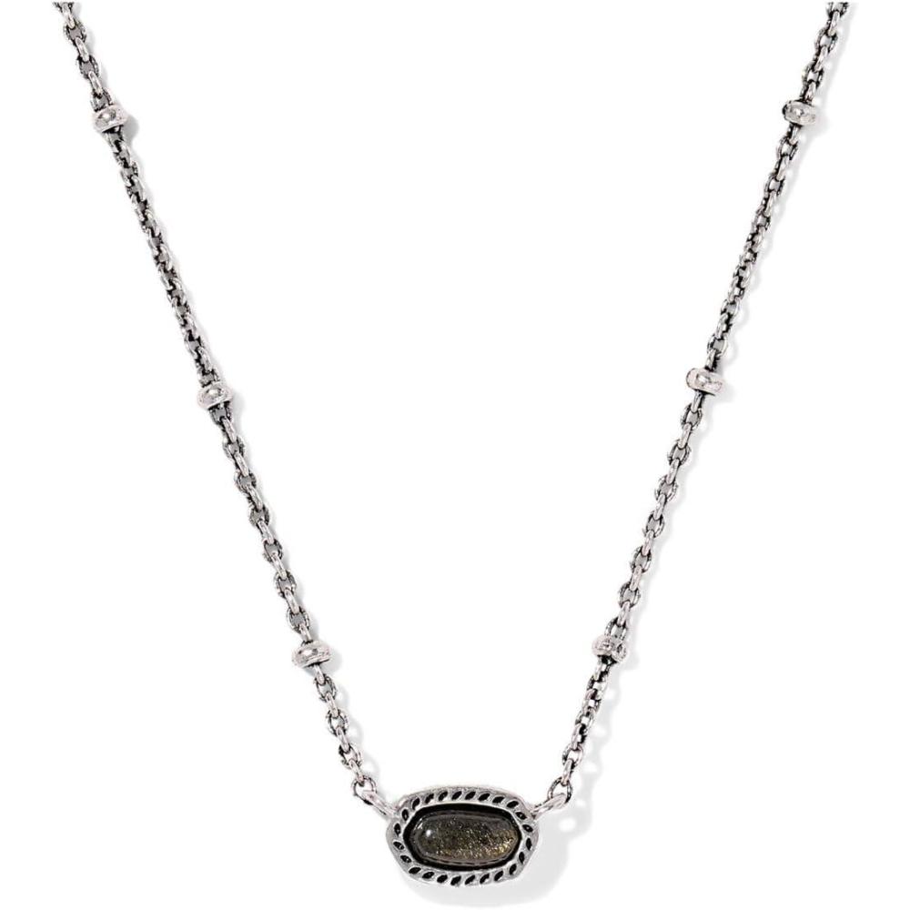 image:imageKendra Scott Mini Elisa 14k GoldPlated Satellite Short Pendant Necklace Fashion Jewelry for WomenVintage Silver Golden Obsidian